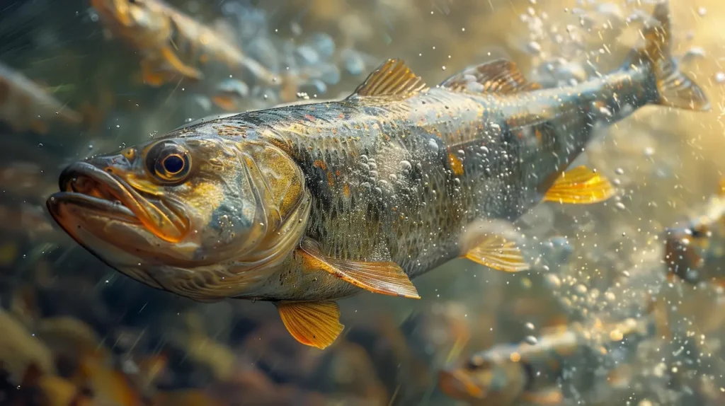 Largemouth Bass Swimming